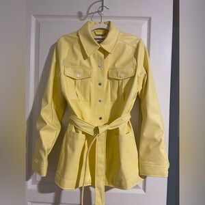 Yellow Calvin Klein Soft Leather Jacket